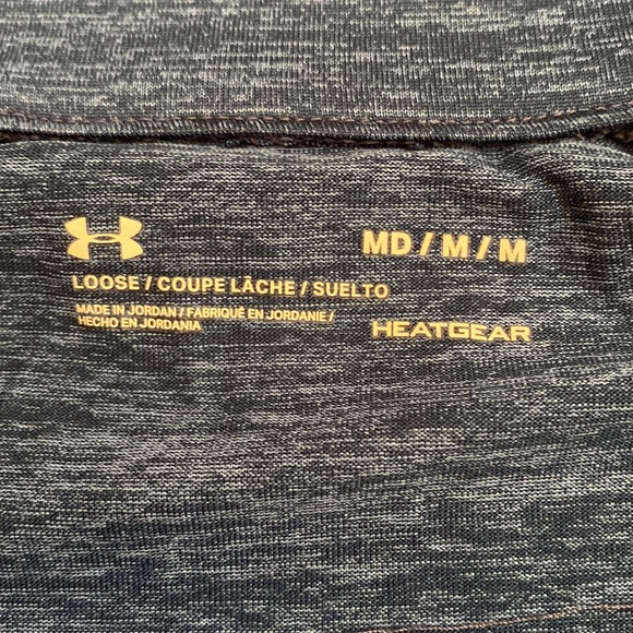 Under Armour Blue Pullover 1/2 Zip Loose Fit Medium - Picture 2 of 3